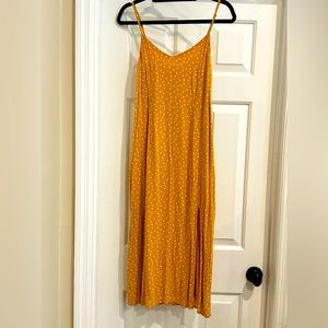 Yellow & White Polka Dot Dress